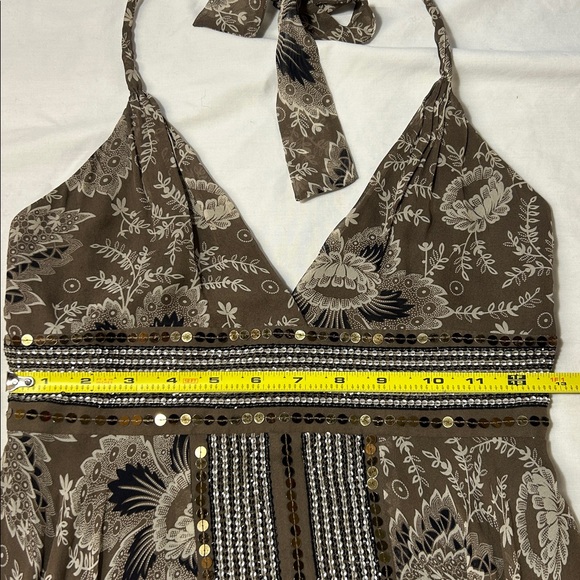 Silk Halter Babydoll Dress Handkerchief Hem Boho Festival Fairy ASO Taylor Swift - Picture 8 of 9